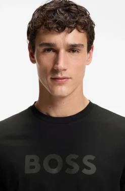 T-Shirt aus Baumwolle mit großem tonalem Logo