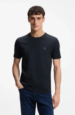 T-Shirt aus Baumwoll-Jersey mit Logo-Patch