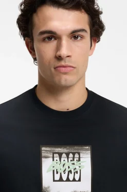 T-Shirt aus Baumwoll-Jersey mit Artwork-Print