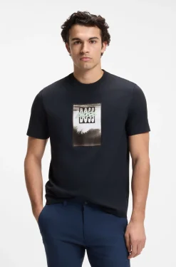 T-Shirt aus Baumwoll-Jersey mit Artwork-Print