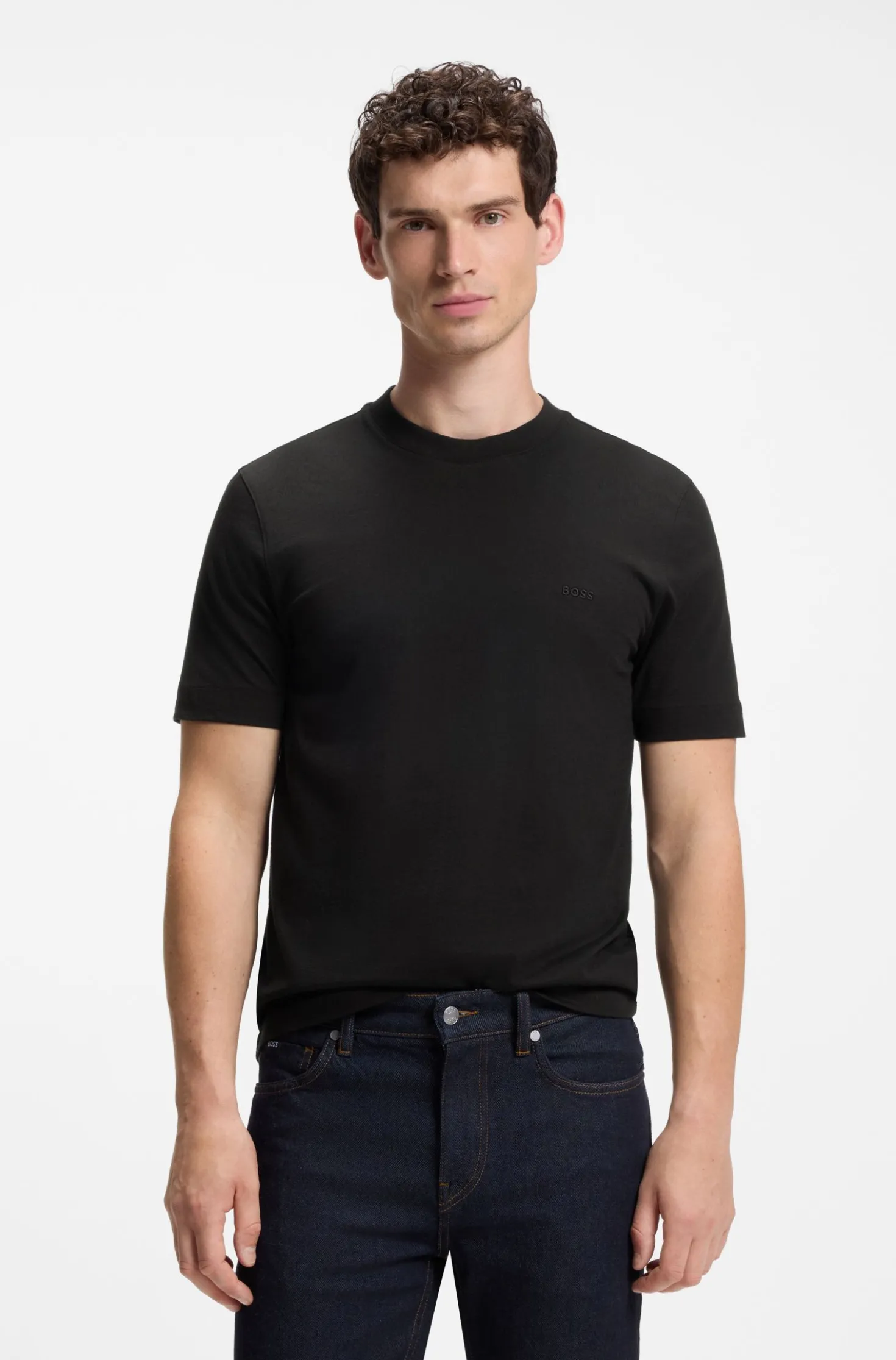 T-Shirt aus Baumwoll-Jersey mit Logo-Detail