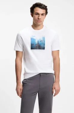 T-Shirt aus Baumwoll-Jersey mit Artwork-Print