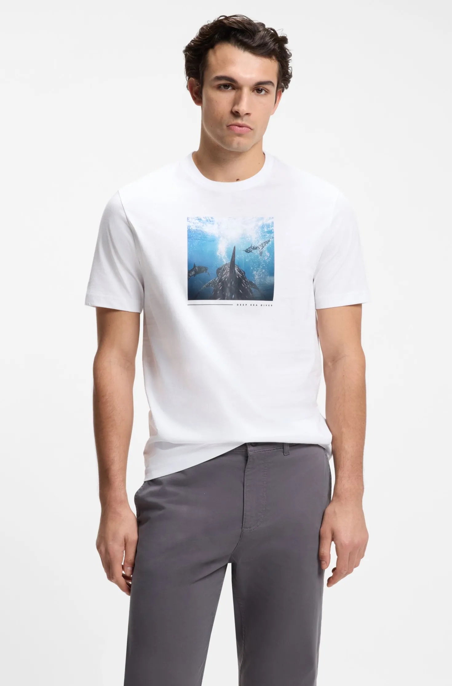 T-Shirt aus Baumwoll-Jersey mit Artwork-Print