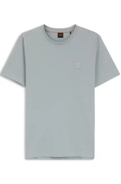 T-Shirt aus Baumwoll-Jersey mit Logo-Patch