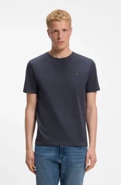 T-Shirt aus Baumwoll-Jersey mit Logo-Patch
