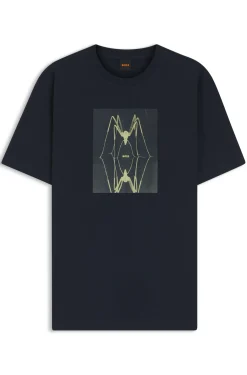 T-Shirt aus Baumwoll-Jersey mit Artwork-Print