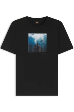 T-Shirt aus Baumwoll-Jersey mit Artwork-Print
