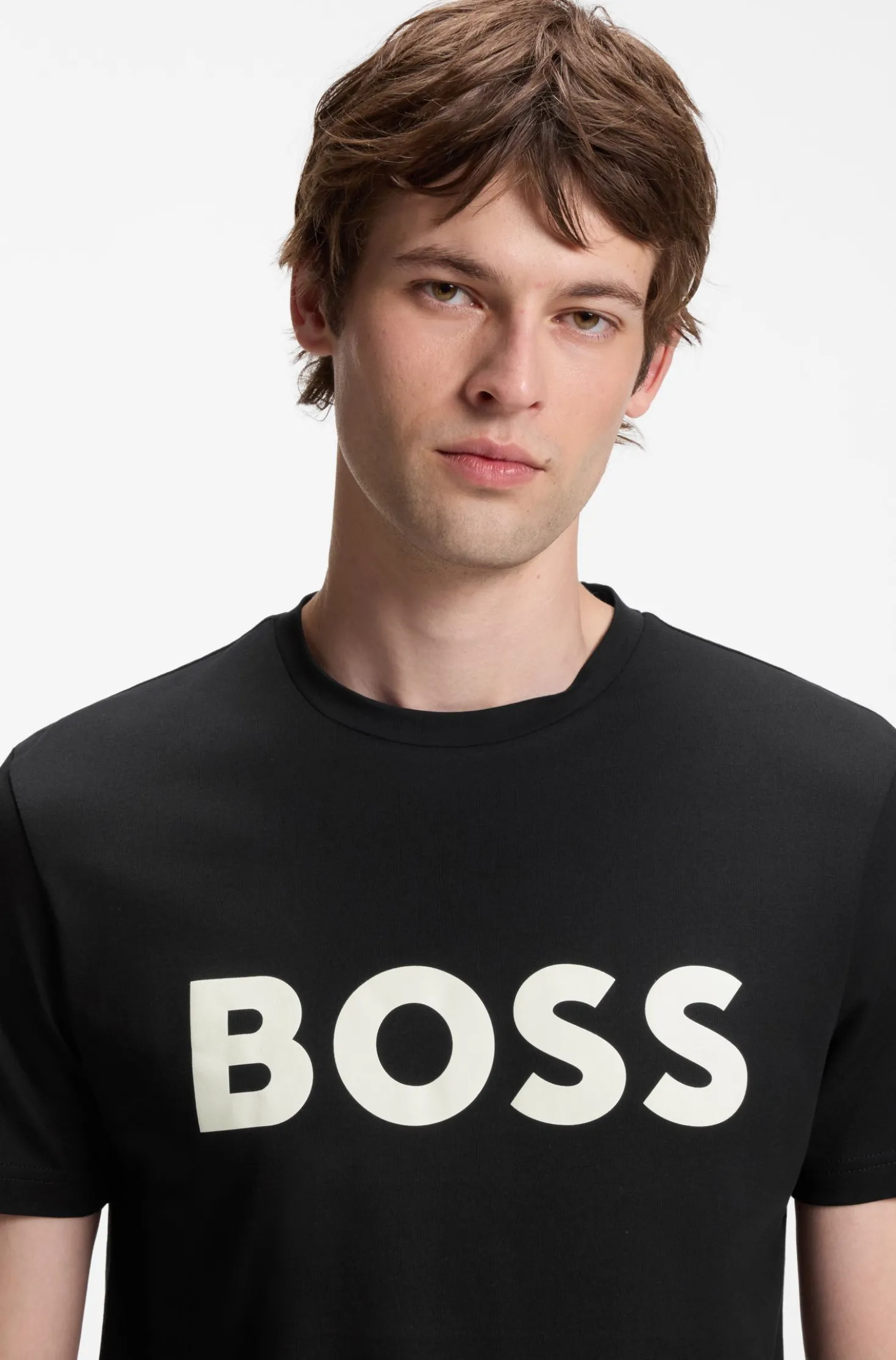 T-Shirt aus Baumwoll-Jersey mit großem Logo-Print