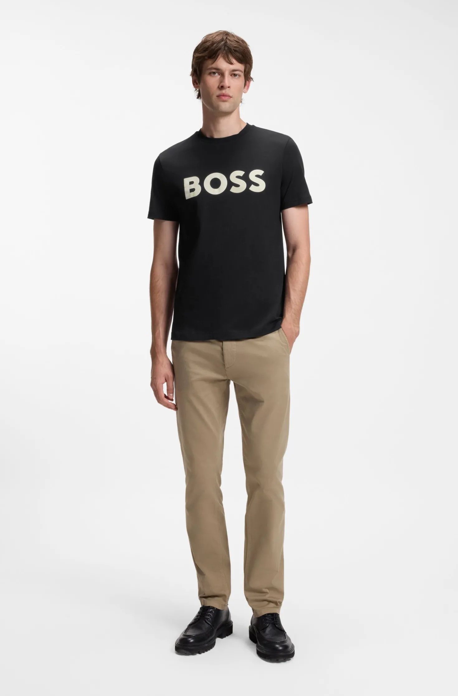 T-Shirt aus Baumwoll-Jersey mit großem Logo-Print