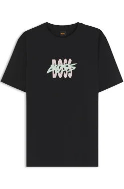 T-Shirt aus Baumwoll-Jersey mit Logo-Artwork