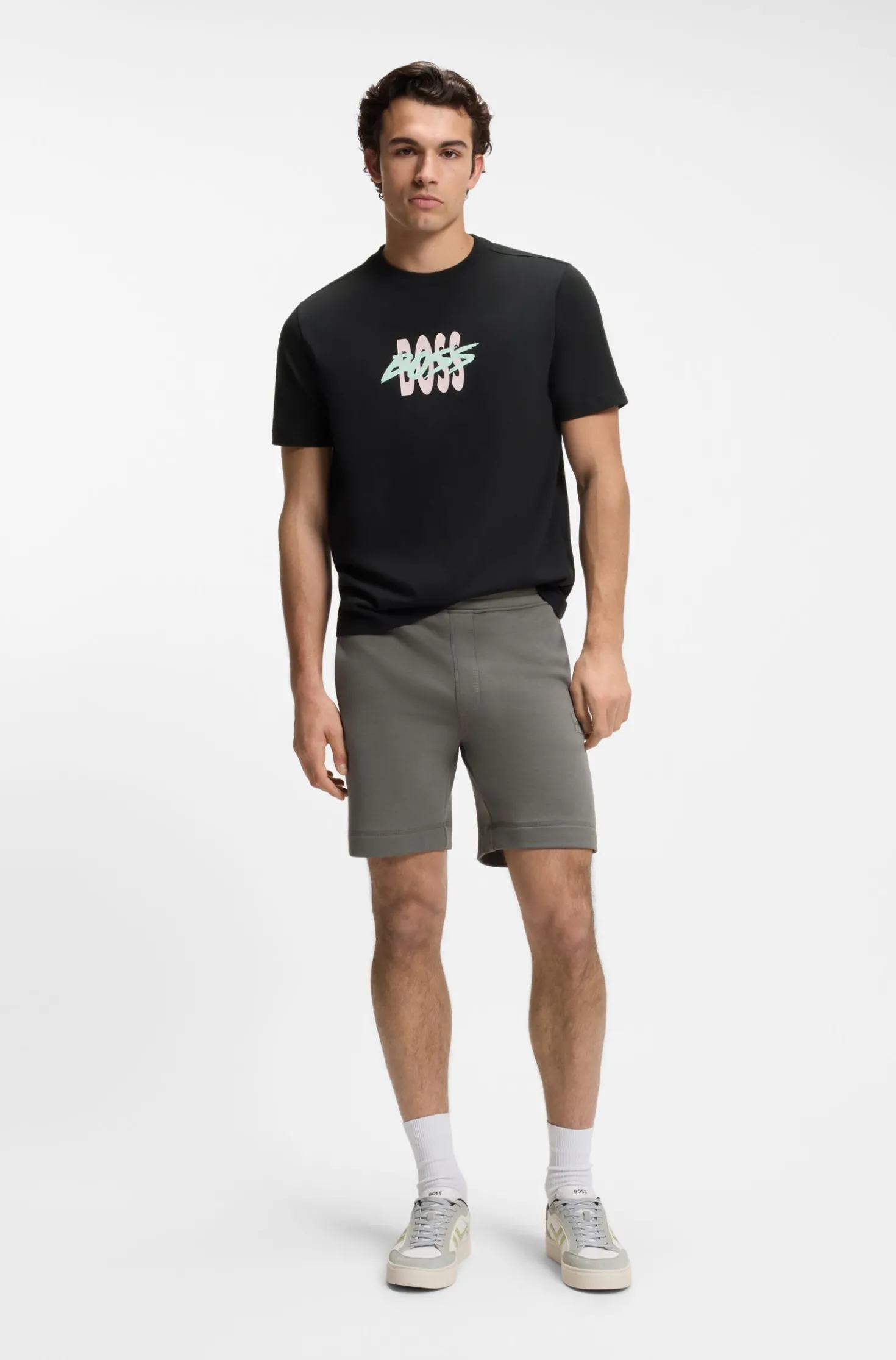 T-Shirt aus Baumwoll-Jersey mit Logo-Artwork