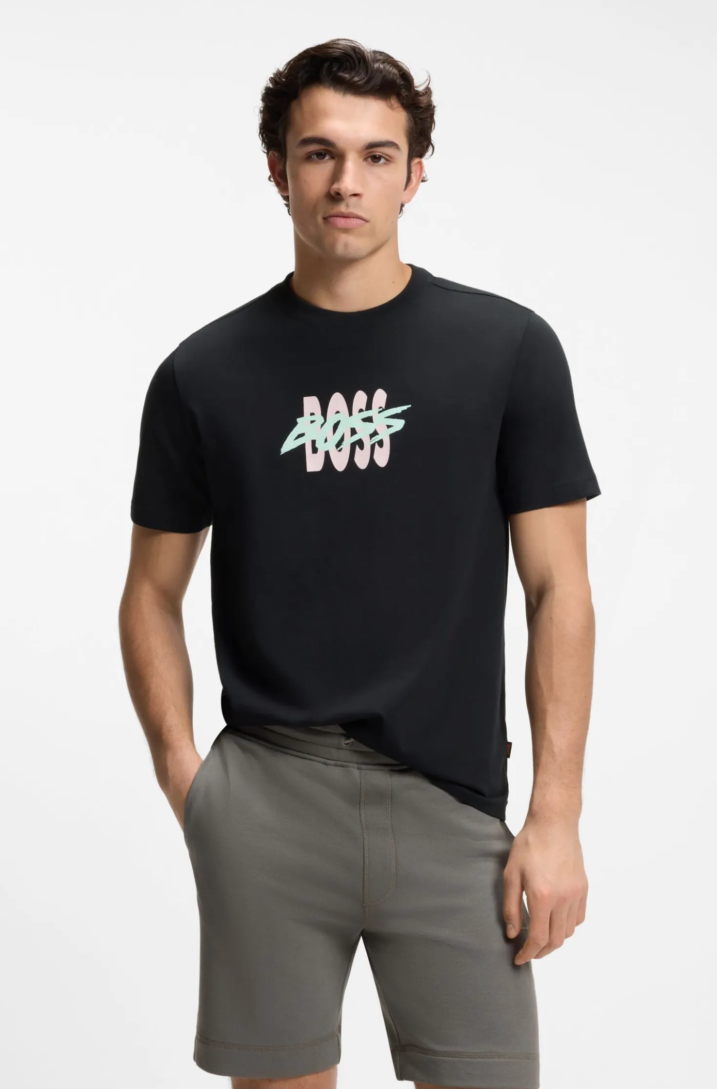 T-Shirt aus Baumwoll-Jersey mit Logo-Artwork