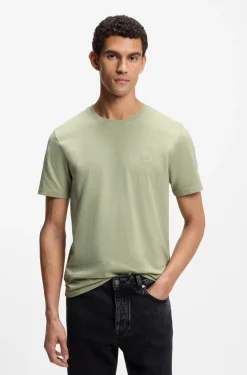 T-Shirt aus Baumwoll-Jersey mit Logo-Patch