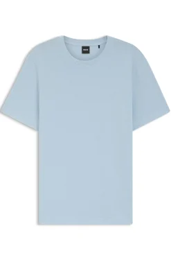 T-Shirt aus Baumwoll-Mix mit Bubble-Jacquard-Struktur