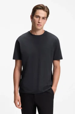 T-Shirt aus Baumwoll-Piqué mit Allover-Print