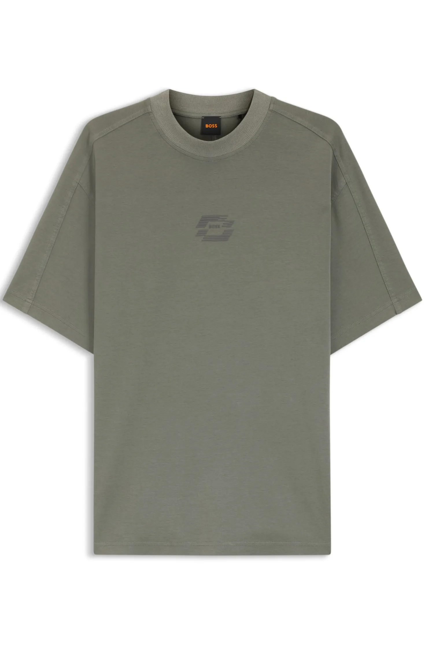 T-Shirt aus Interlock-Baumwolle mit Logo-Artwork
