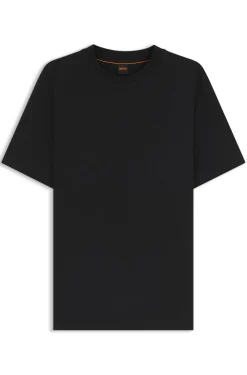 T-Shirt aus Interlock-Baumwolle mit Logo-Stickerei