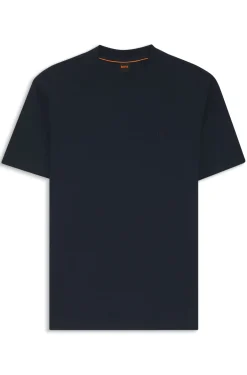 T-Shirt aus Interlock-Baumwolle mit Logo-Stickerei