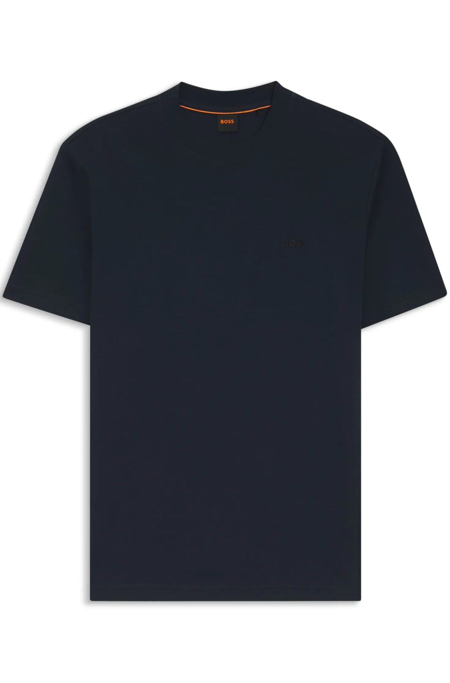 T-Shirt aus Interlock-Baumwolle mit Logo-Stickerei