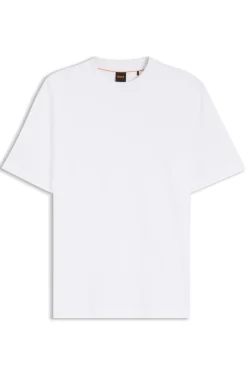 T-Shirt aus Interlock-Baumwolle mit Logo-Stickerei