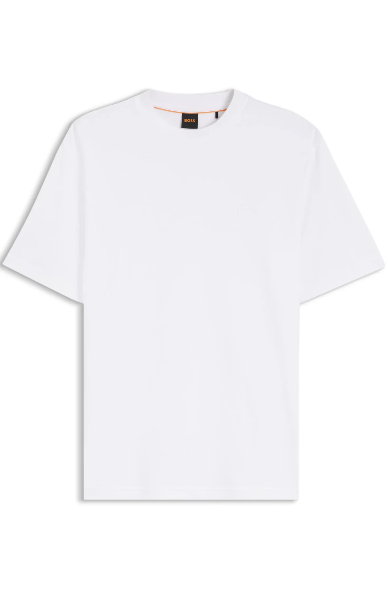 T-Shirt aus Interlock-Baumwolle mit Logo-Stickerei