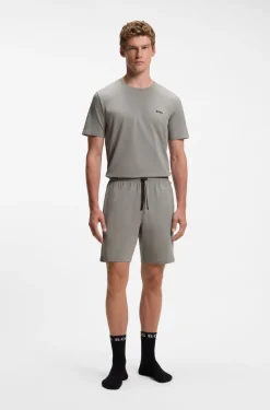 T-Shirt aus Stretch-Baumwolle mit Logo-Stickerei