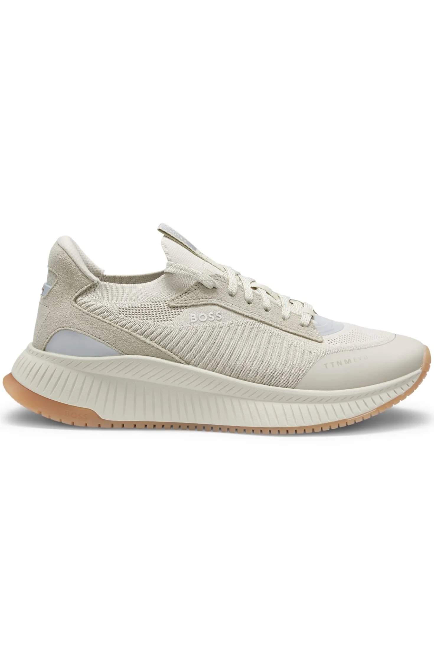 TTNM EVO Sneakers mit gestricktem Obermaterial und Velourslederdetails
