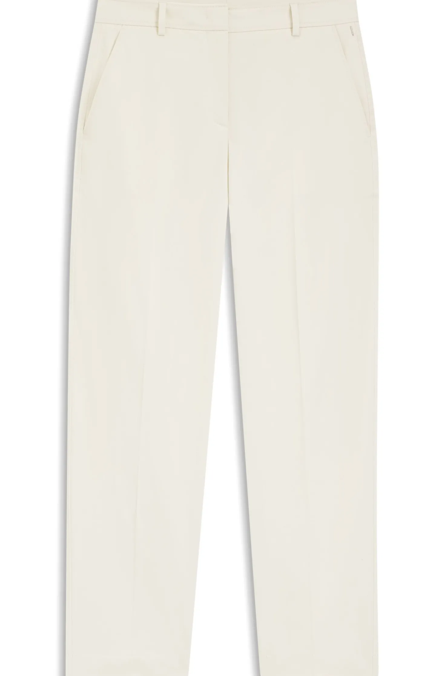 Verkürzte Tapered-Fit Hose aus elastischer Baumwolle