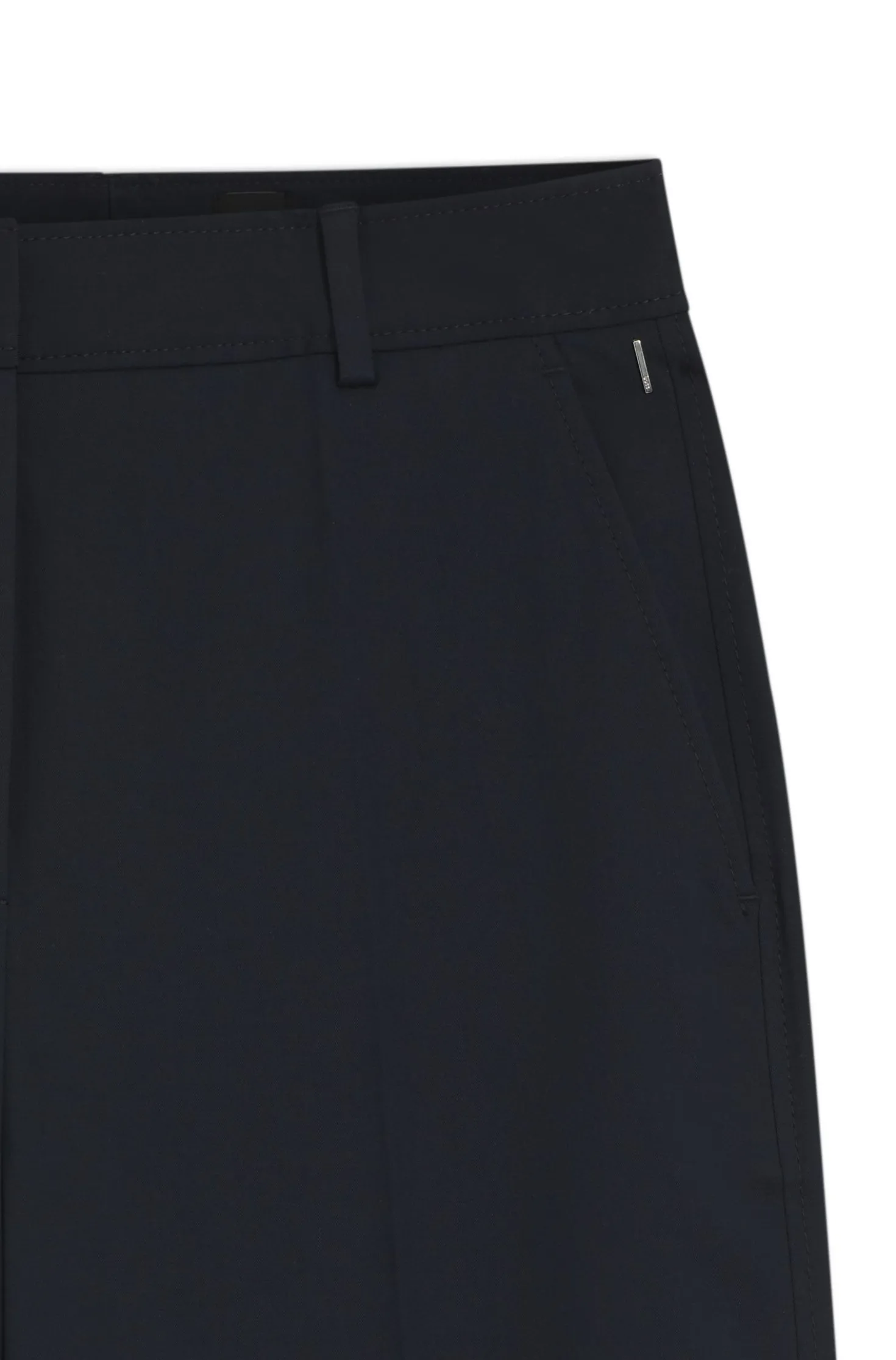 Verkürzte Tapered-Fit Hose aus elastischer Baumwolle