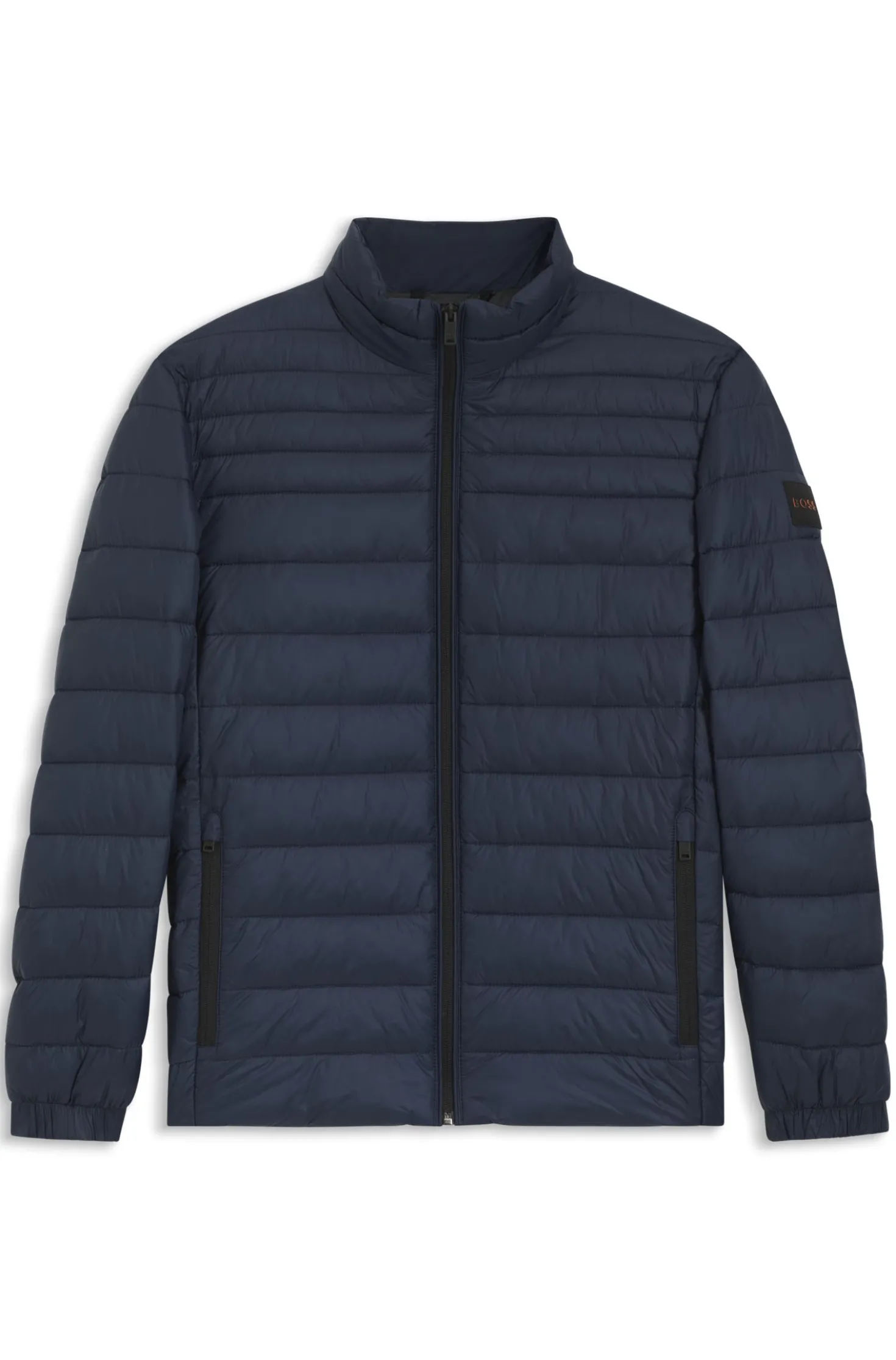 Verstaubare wattierte Jacke mit wasserabweisendem Finish und Logo-Badge