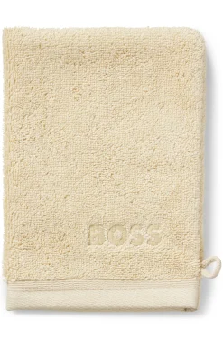 Waschhandschuh aus Baumwolle mit Logo-Stickerei