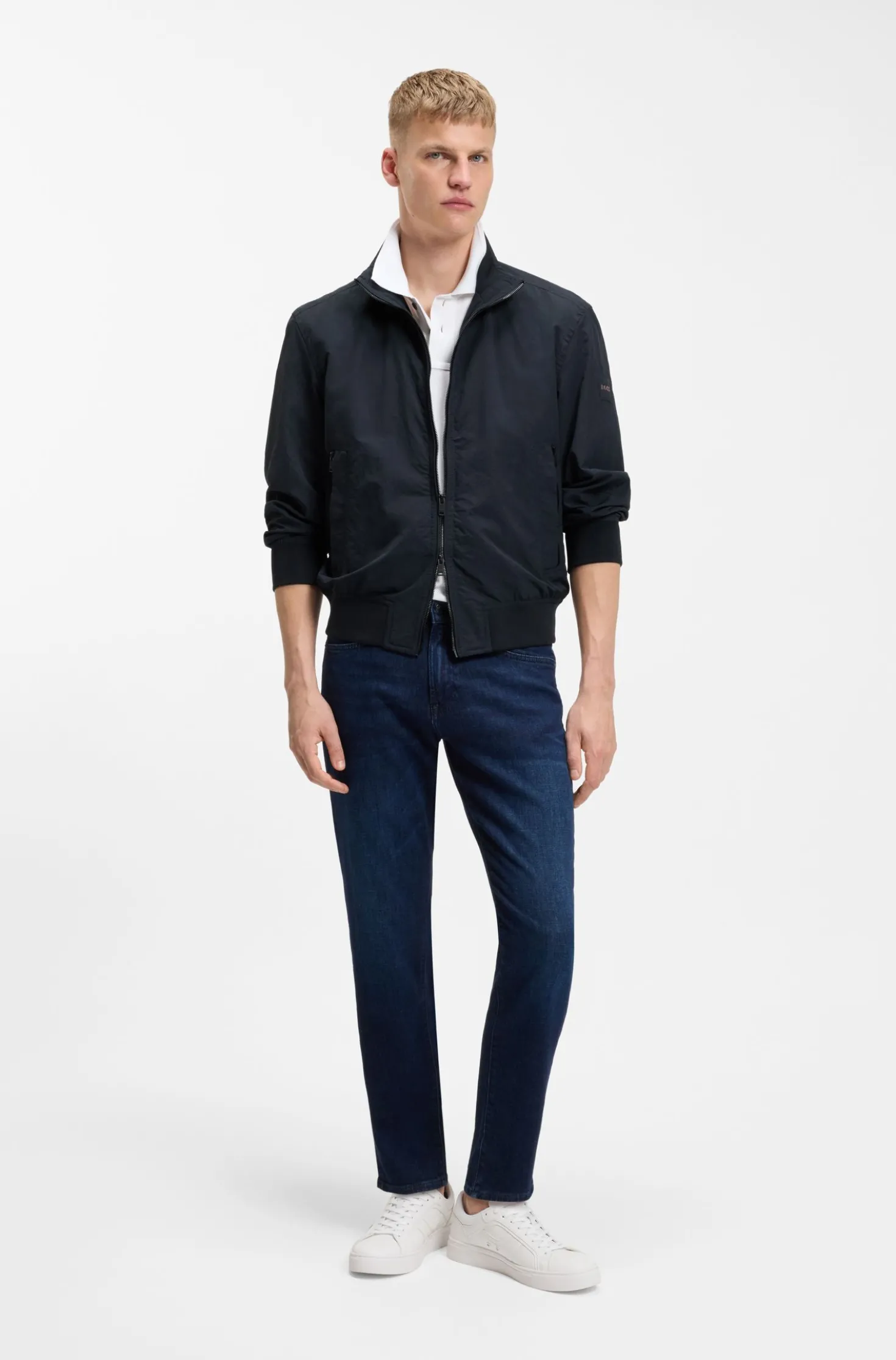 Wasserabweisender Blouson aus Knitter-Gewebe