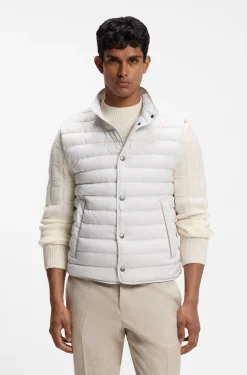 Wasserabweisende Weste mit zertifizierter Daunenfüllung