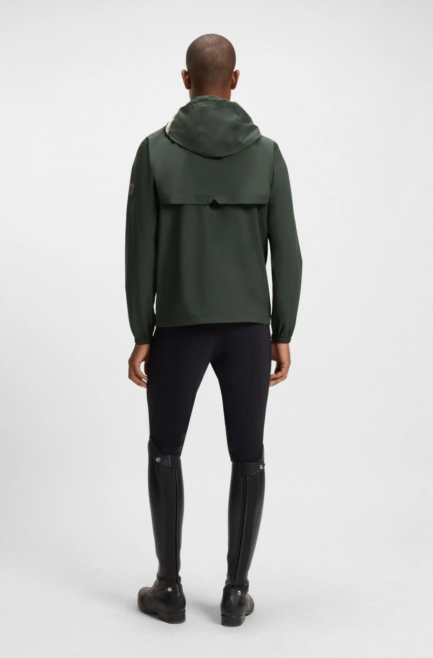 Wasserdichte Reitsport-Jacke mit verstellbarer Kapuze