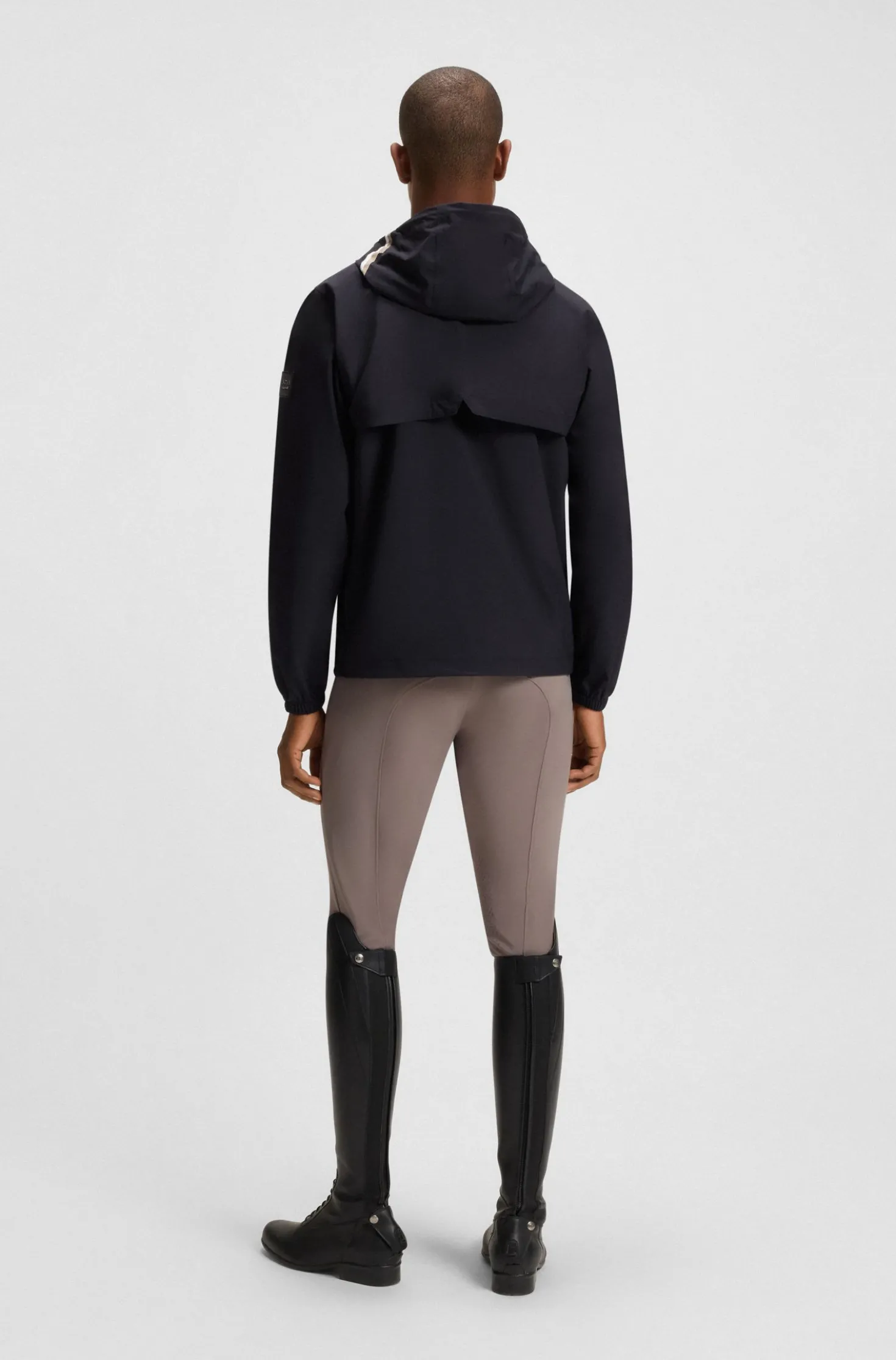 Wasserdichte Reitsport-Jacke mit verstellbarer Kapuze