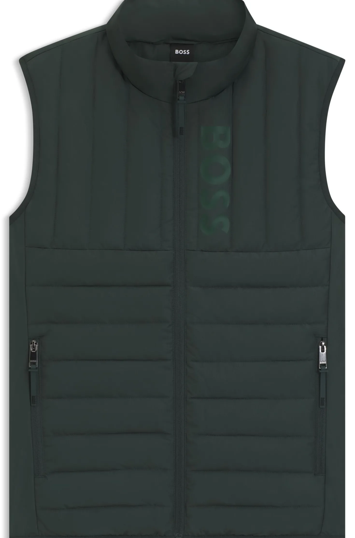 Wasserdichte Reitsport-Weste mit vertikalem Logo-Print