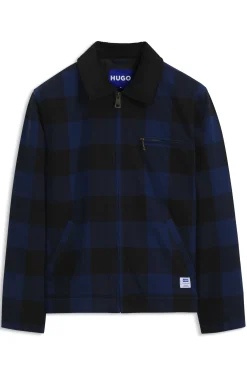 Wattierte Jacke aus Glencheck-Baumwollflanell
