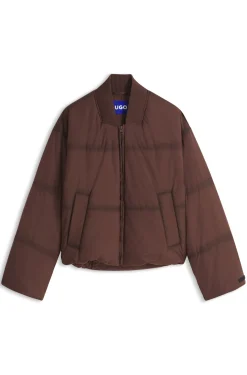 Wattierte Oversized-Fit Jacke mit Nahtdetails
