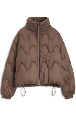 Wattierte Relaxed-Fit Jacke aus wasserabweisendem Gewebe