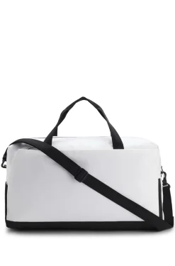 Weekender aus strukturiertem Gewebe mit Logo und Signature-Streifen