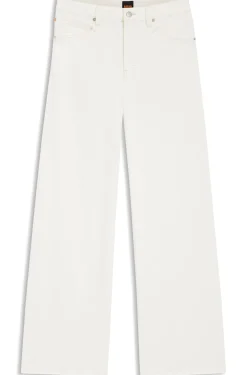 Weiße Relaxed-Fit Jeans aus festem Denim