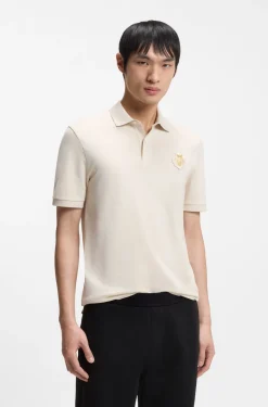 Year of the Horse Poloshirt aus Baumwoll-Piqué mit Logo-Artwork