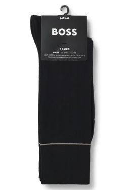Zweierpack gerippte Socken mit Signature-Streifen-Details