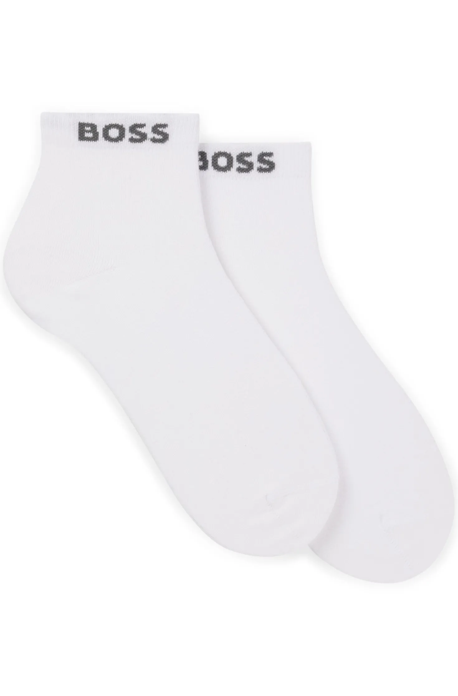Zweierpack kurze Socken mit Logo-Bündchen