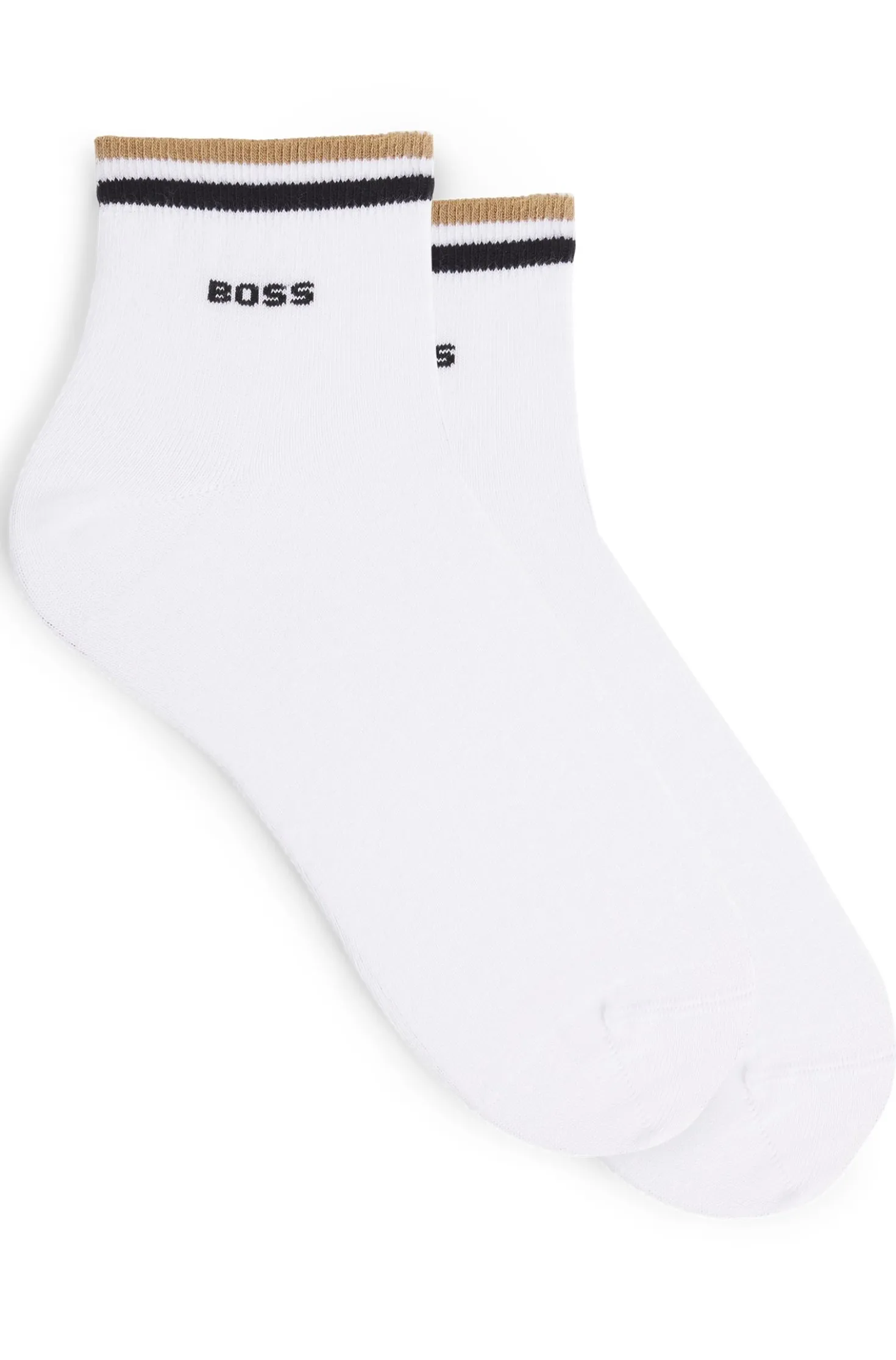 Zweierpack kurze Socken mit Signature-Streifen an den Bündchen