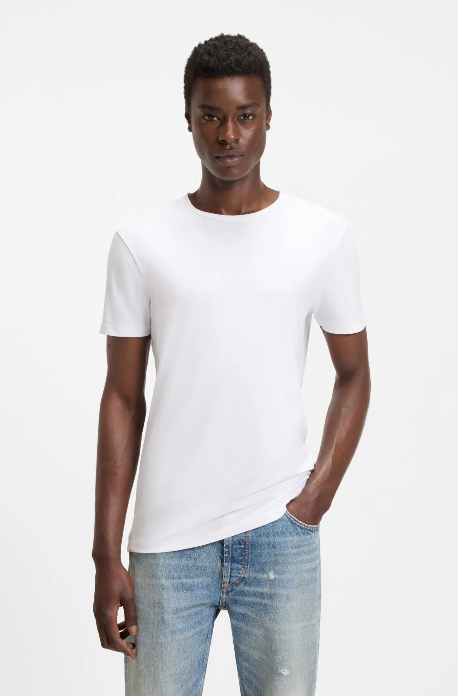 Zweierpack Slim-Fit T-Shirts aus Stretch-Baumwolle