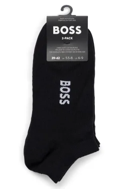 Zweierpack Sneakers-Socken aus Baumwoll-Mix mit Logo