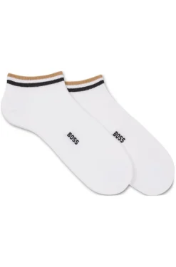 Zweierpack Sneakers-Socken mit Signature-Streifen an den Bündchen