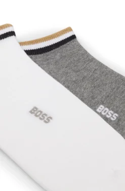 Zweierpack Sneakers-Socken mit Signature-Streifen an den Bündchen