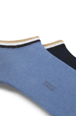 Zweierpack Sneakers-Socken mit Signature-Streifen an den Bündchen